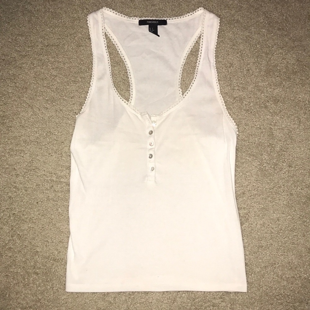 white tank top